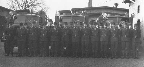 Zug der Regieeinheit Brandschutz um 1968
